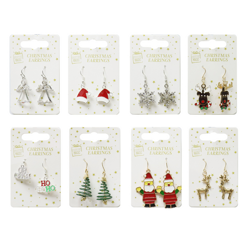 Ronis Earrings Metal Dangly 8 Asstd