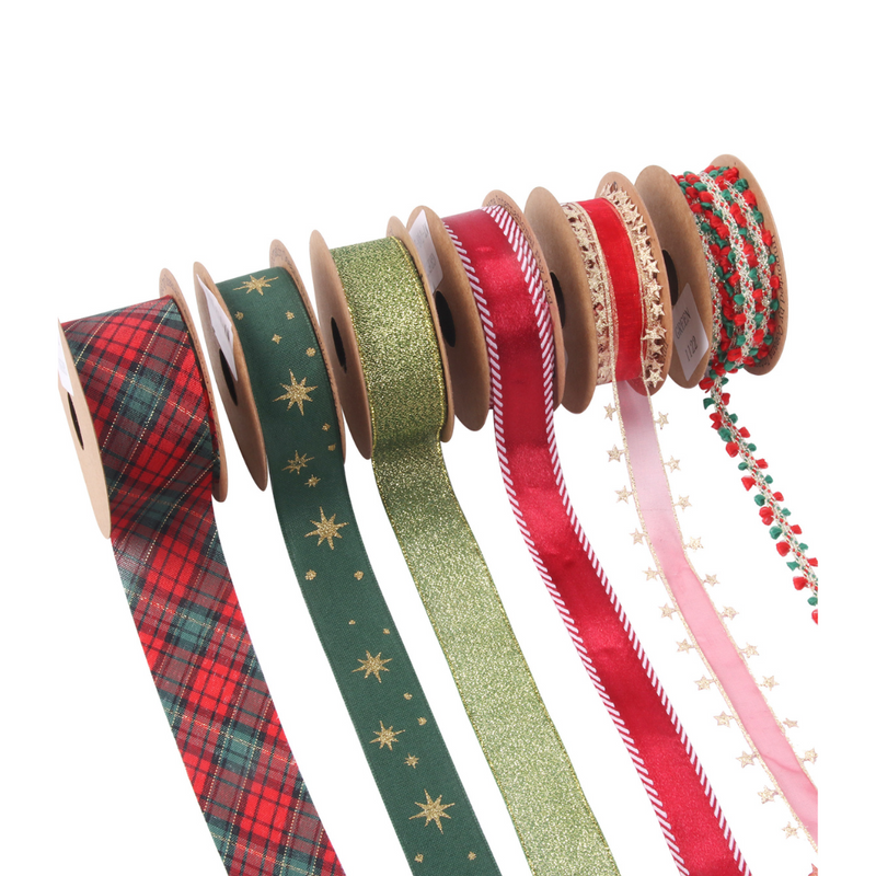 Ronis Christmas Ribbons Red and Green 2m 6 Asstd