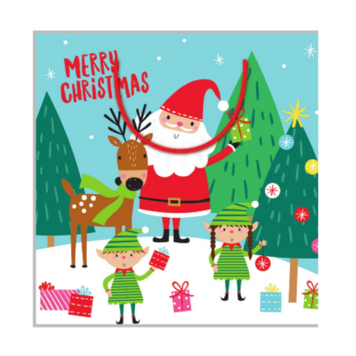 Ronis Christmas Santa and Friends Square Gift Bag Giant