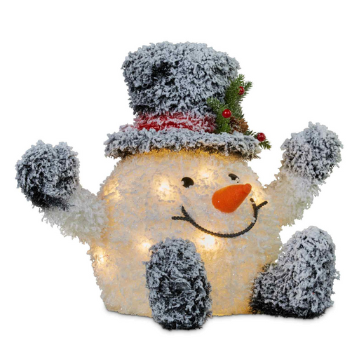 Ronis Christmas Snowball Man with Lights 46cmW