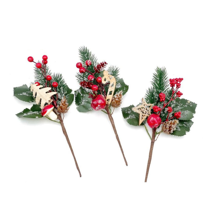 Ronis Christmas Berry Pick 24cm Red Assorted