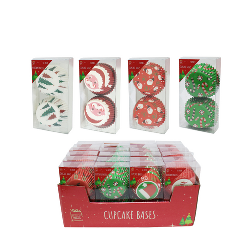 Ronis Christmas Cupcake Bases 50pk Assorted