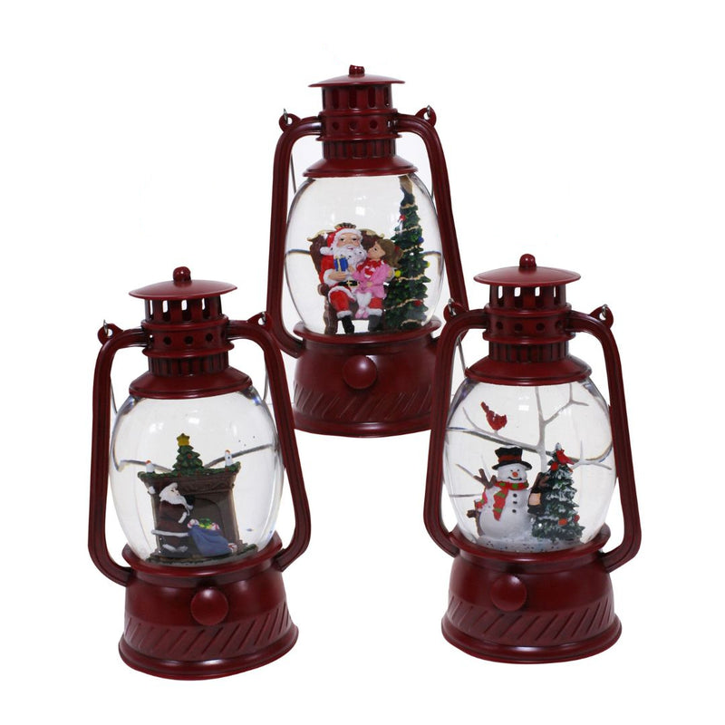 Ronis Christmas Lantern Red Water 31cm Assorted