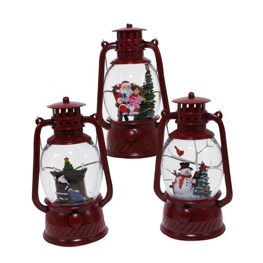 Ronis Christmas Lantern Red Water 31cm Assorted