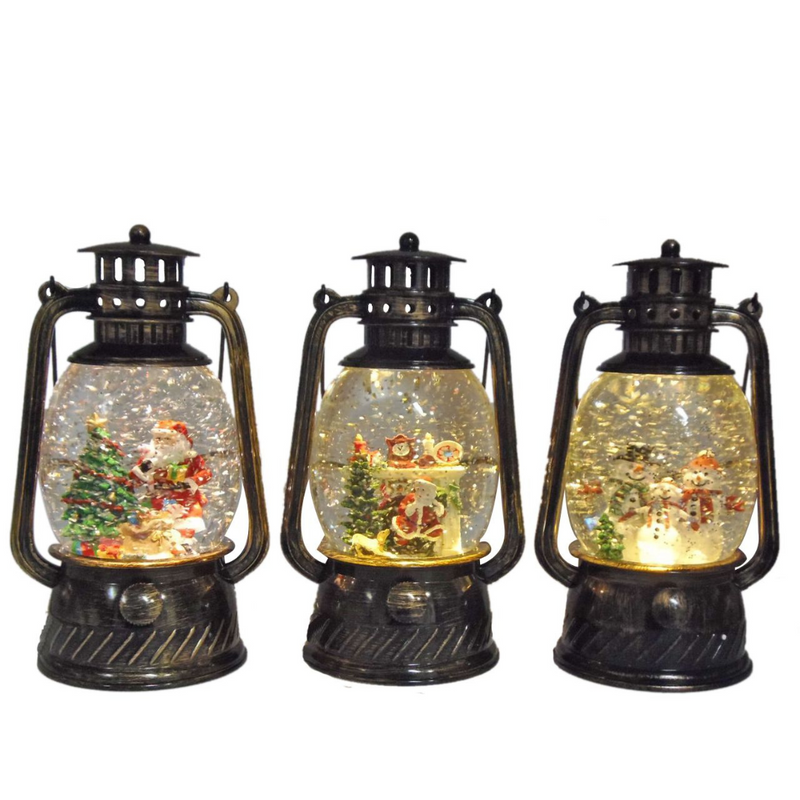 Ronis Christmas Lantern with LED 12x9x20.5cm Assorted