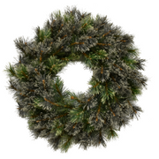 76cm Noble Cashmere Christmas wreath with full green pine-style foliage