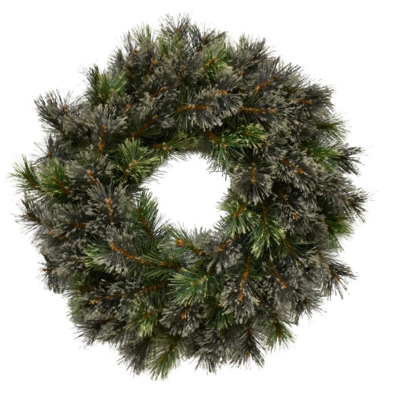 76cm Noble Cashmere Christmas wreath with full green pine-style foliage