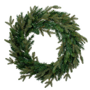 76cm green spruce Christmas wreath with full traditional foliage