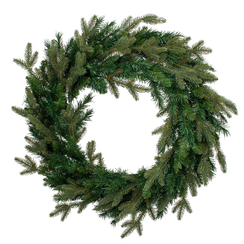 76cm green spruce Christmas wreath with full traditional foliage
