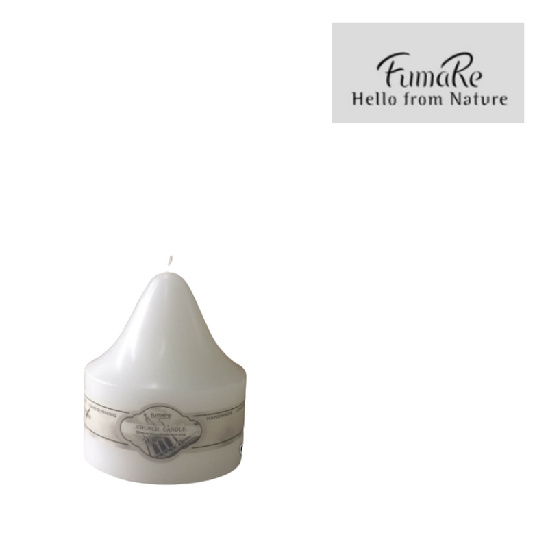 Ronis Church Candle 9x10cm White