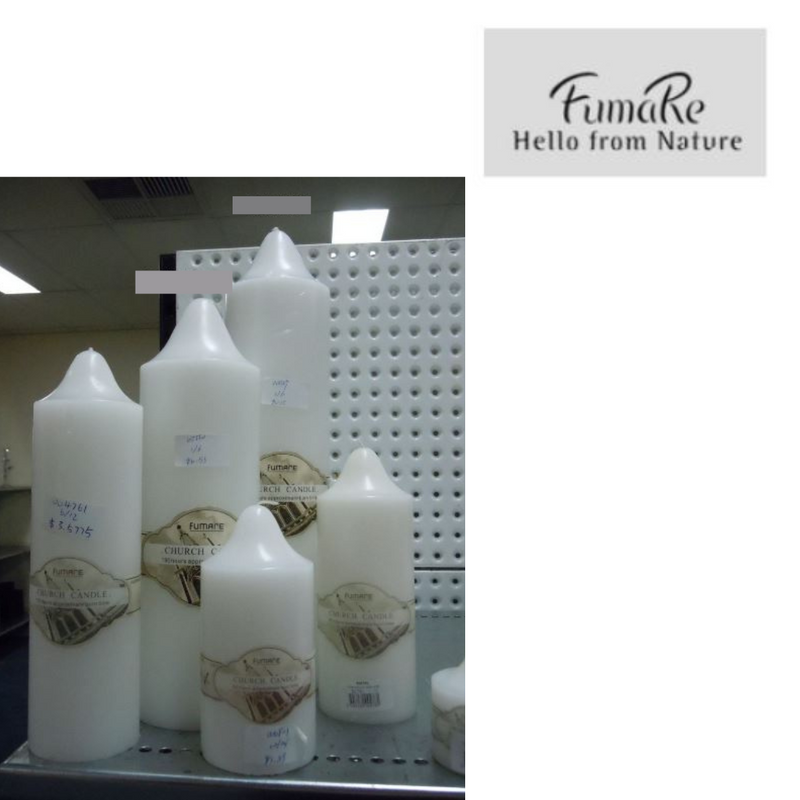 Ronis Church Candle White 9x30cm Unscented