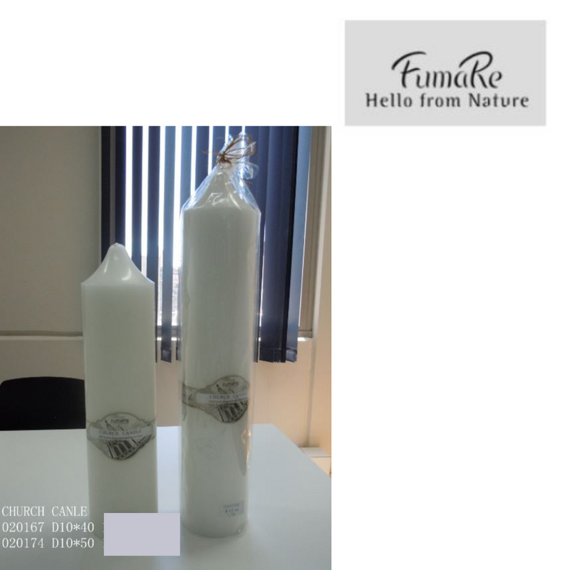 Ronis Church Candle White D10x40cm Unscented