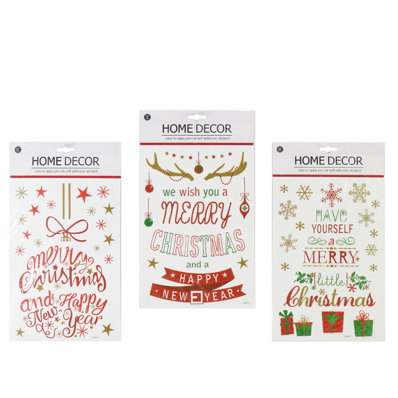 Ronis Classic Greetings Window Cling 3 Asstd