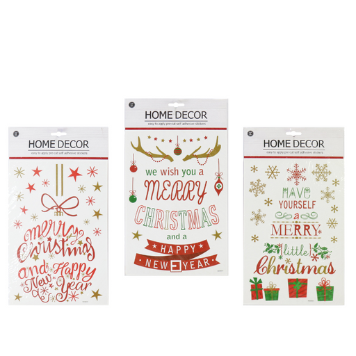 Ronis Classic Greetings Window Cling 3 Asstd