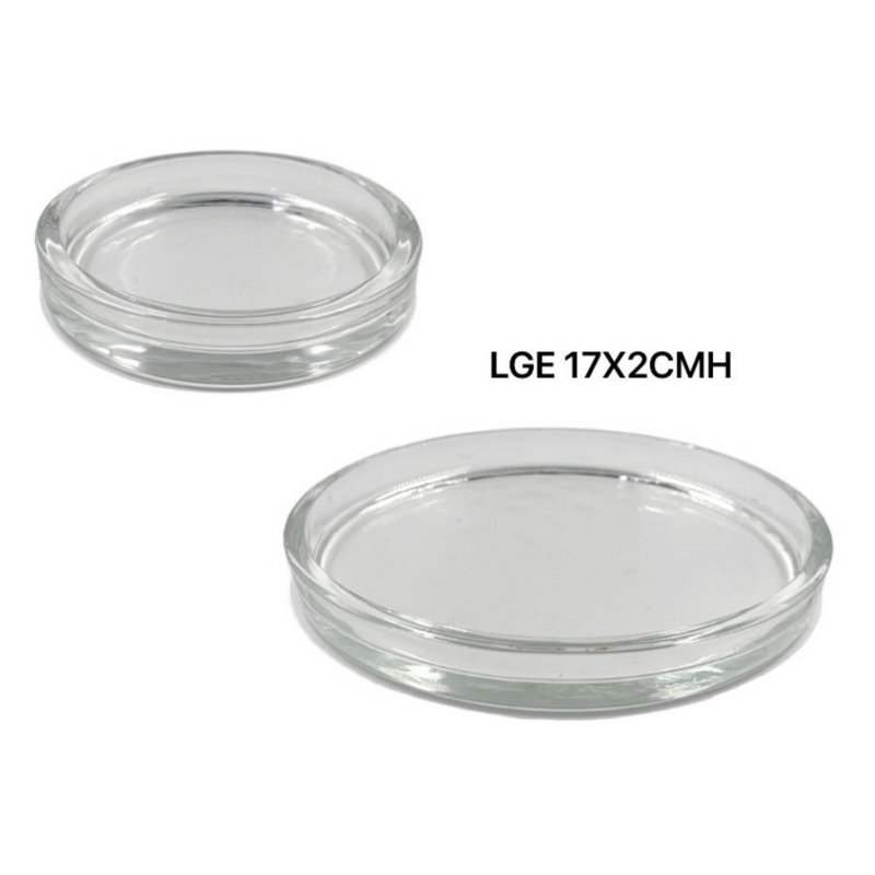 Ronis Clear Round Pillar Candle Holder