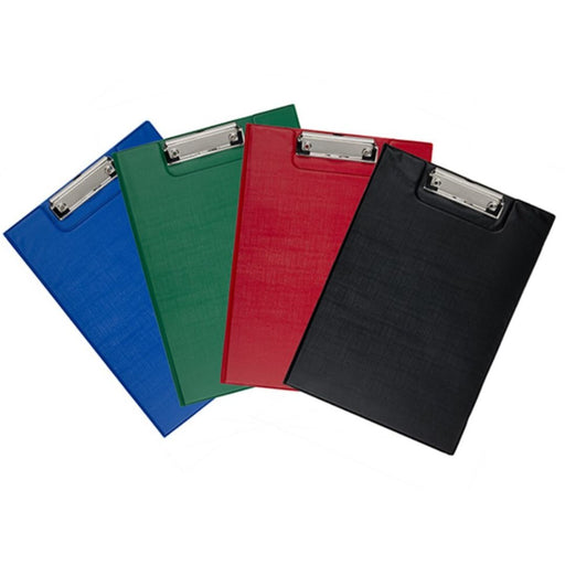 Clipboard Folder PVC A4 Assorted Colours – durable A4 clipboard folder with protective cover and strong clip
