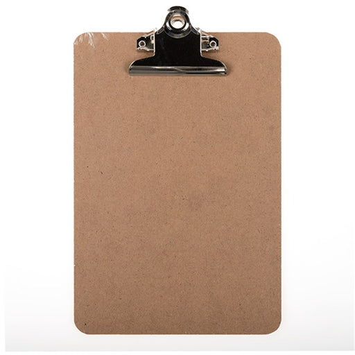 Clipboard MDF A5 with Large Clamp – compact wooden clipboard with strong metal clip for A5 documents