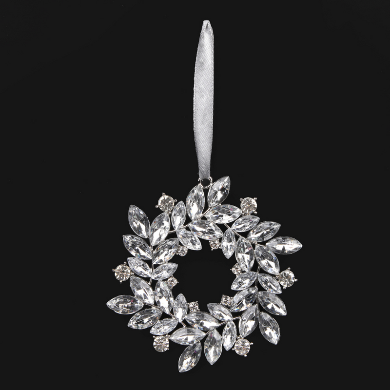Crystal Wreath Tree Decoration 10cm