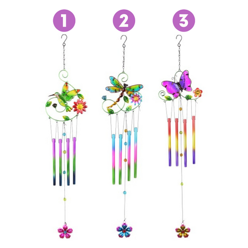 Colourful Hummingbird Butterfly Dragonfly Wind Chime