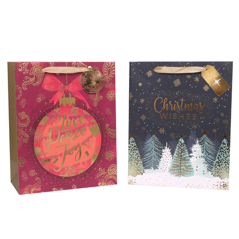 Ronis Contemporary Hot Stamping Gift Bag Large 2pk
