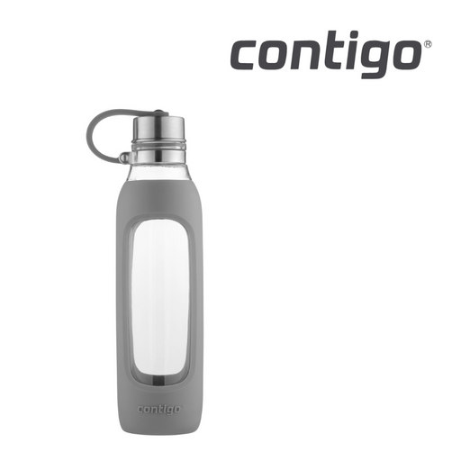 Ronis Contigo Purity Glass Water Bottle 591ml Smoke
