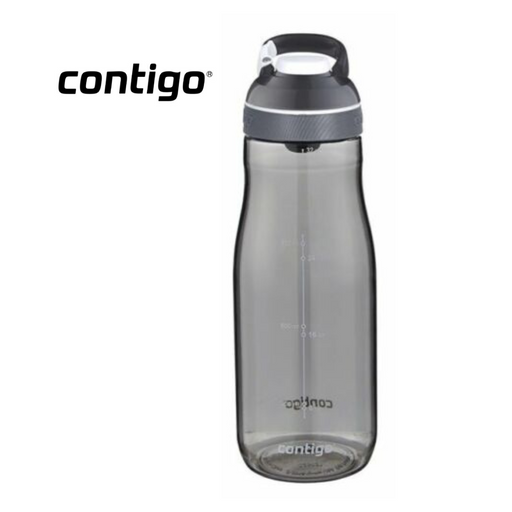 Contigo Cortland AUTOSEAL water bottle 946ml in Smoke colour, reusable spill-resistant drink bottle.