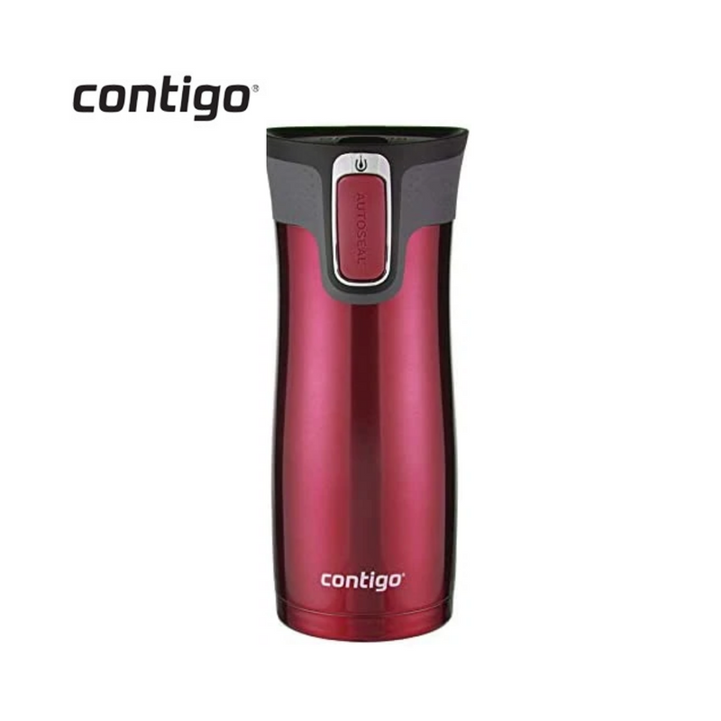 Contigo West Loop AUTOSEAL travel mug 473ml in Watermelon colour, reusable spill-resistant coffee mug.