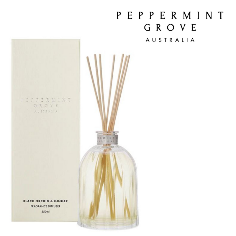 Peppermint Grove Diffuser 350ml Black Orchid & Ginger - Large Fragrance Diffuser 350ml Ginger