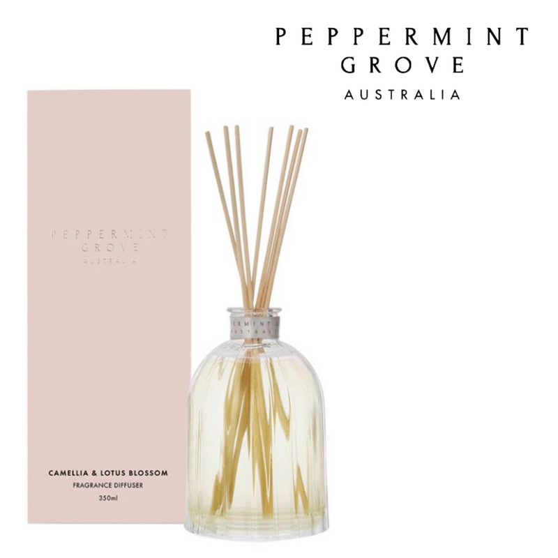 Peppermint Grove Diffuser 350ml Camellia & Lotus Blossom - Large Fragrance Diffuser 350mlBlossom