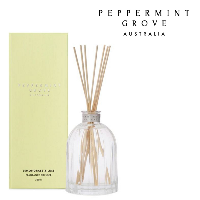 Peppermint Grove Diffuser 350ml Lemongrass & Lime - Large Fragrance Diffuser 350ml Lime