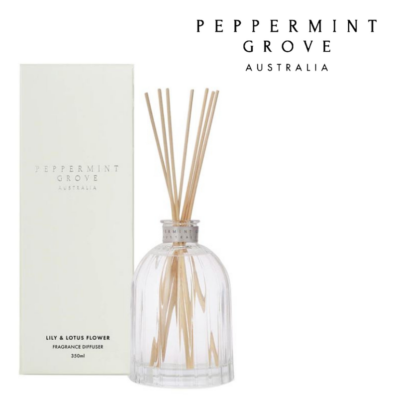 Peppermint Grove Diffuser 350ml Lily & Lotus Flower - Large Fragrance Diffuser 350ml Flower