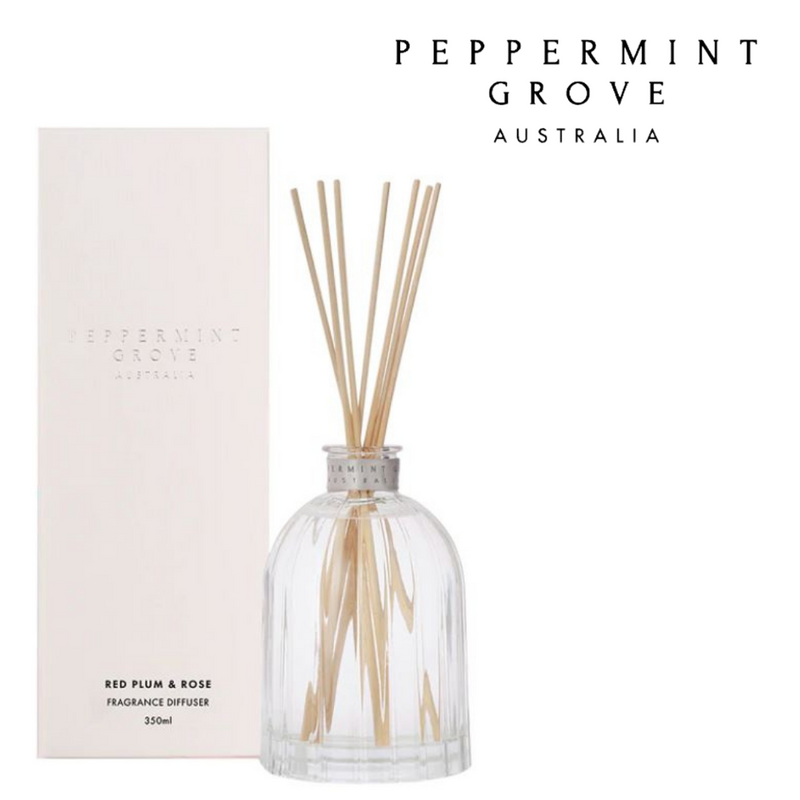 Peppermint Grove Diffuser 350ml Red Plum & Rose - Large Fragrance Diffuser 350ml