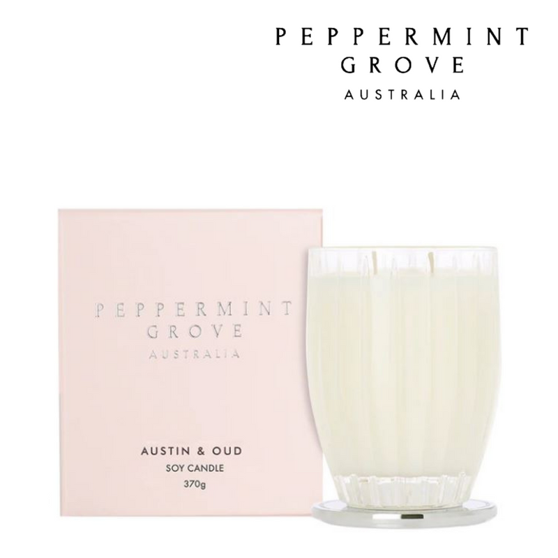 Peppermint Grove Candle 370g - Austin & Oud