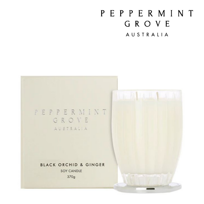 Peppermint Grove Candle 370g - Black Orchid &Ginger