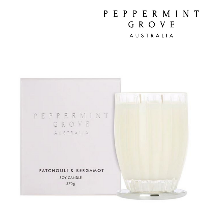 Peppermint Grove Candle 370g - Patchouli &Bergamot