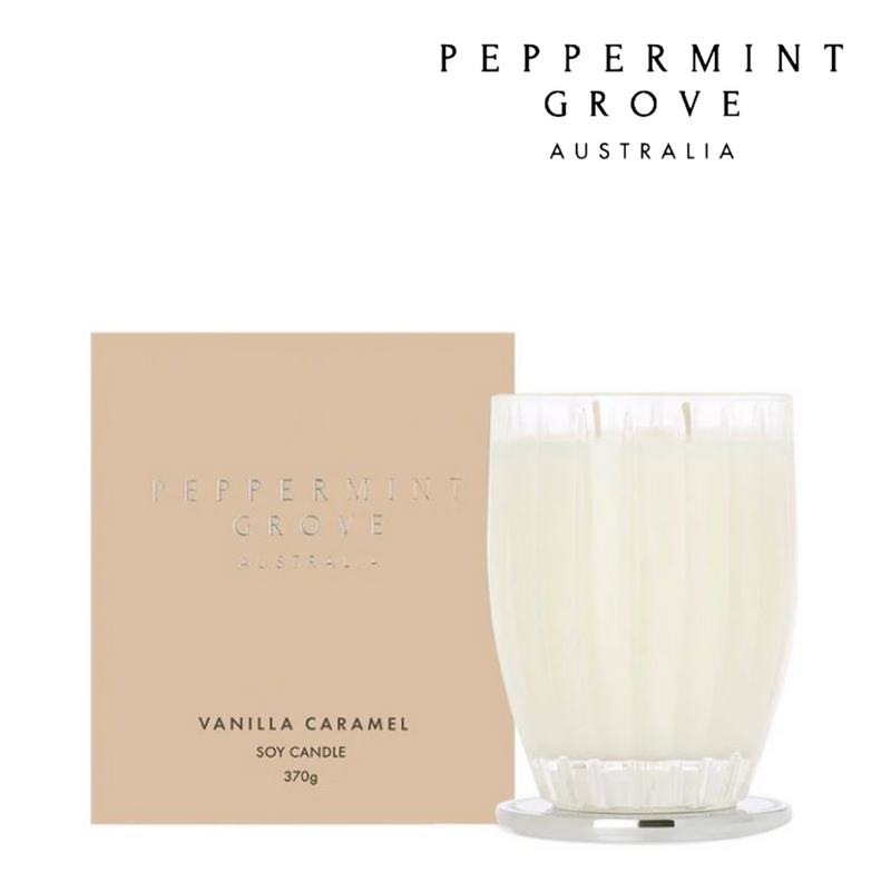 Peppermint Grove Candle 370g - Vanilla Caramel