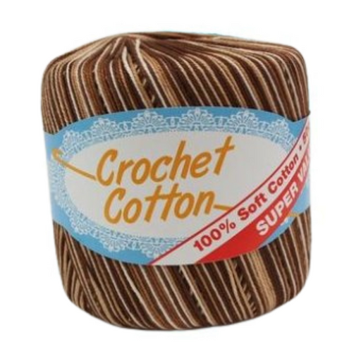 Ronis Crochet Cotton 50g Multi Brown