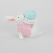 Ronis Cute Rabbits Holding Eggs 7cm 4 Asstd