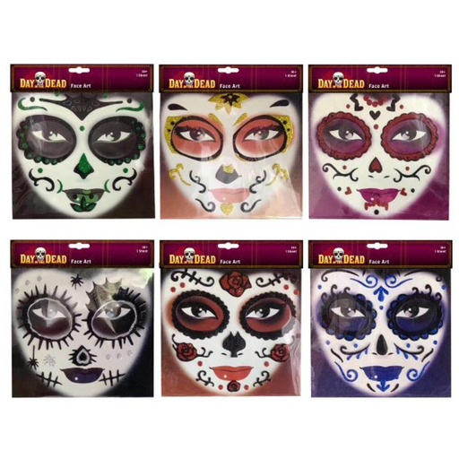 Ronis Day of The Dead Face Art 6 Asstd