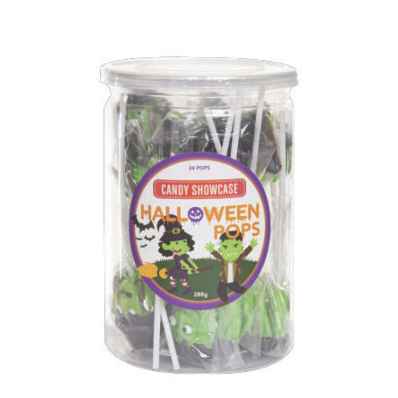 Halloween Lollies Showcase Frankenstein & Witch Pops (264g)