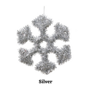 Tinsel Deco Snowflake 30cm Assorted – thumbnail