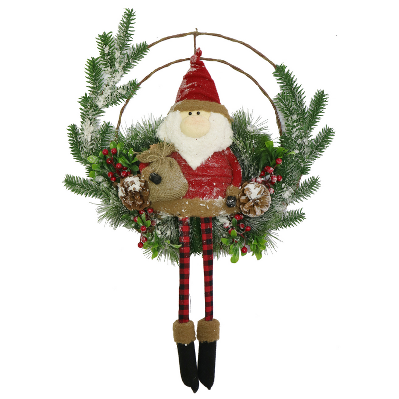 Wreath Country Santa 50cm