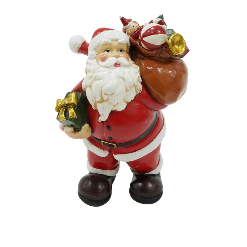 Resin Santa with Presents 18cm Assorted