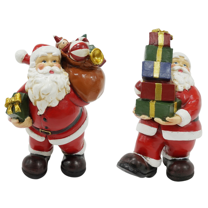 Resin Santa with Presents 18cm Assorted