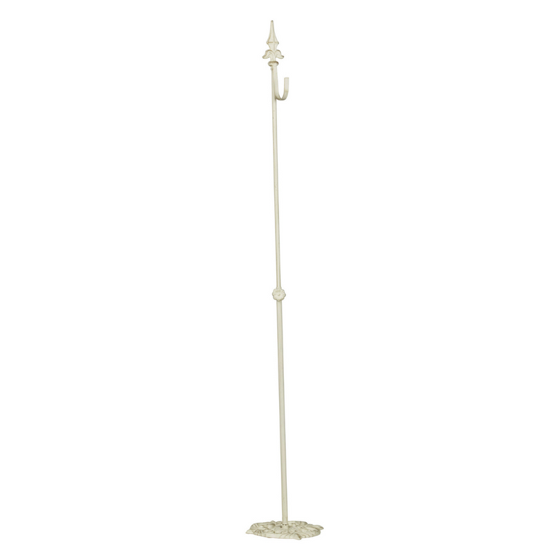 Adjustable White Wreath Stand