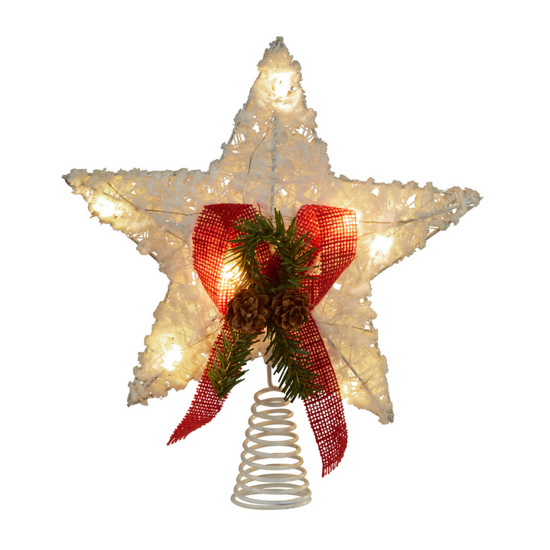 LED White Tree Top Star 31cmH