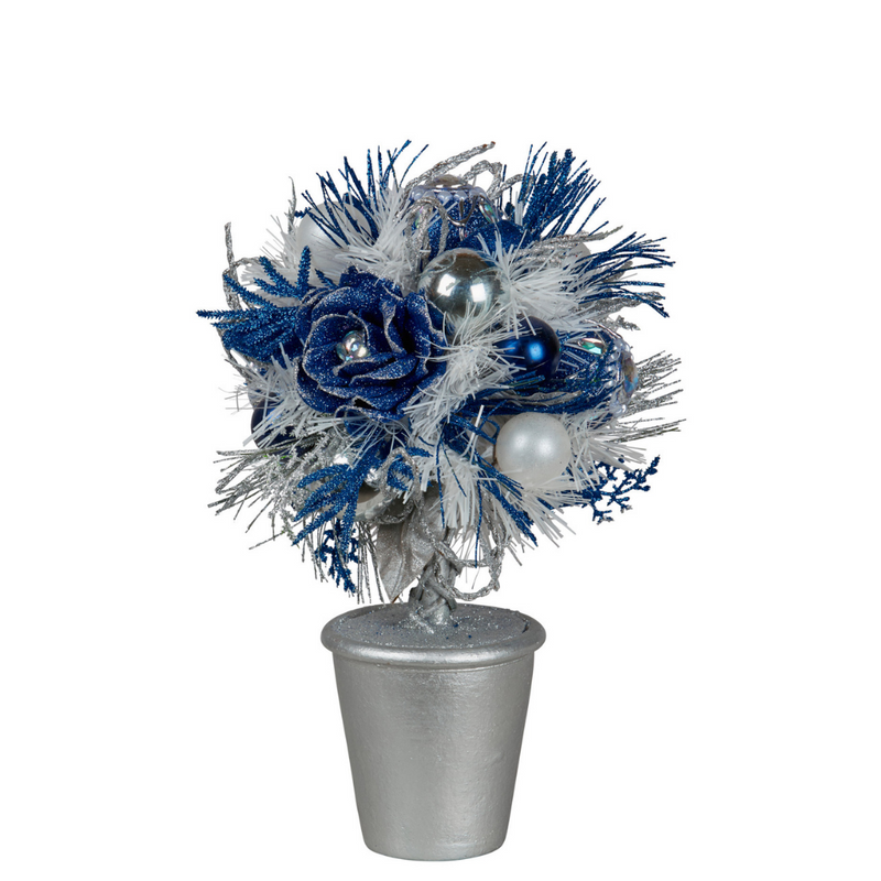 Royal Blue Christmas Topiary 36cm