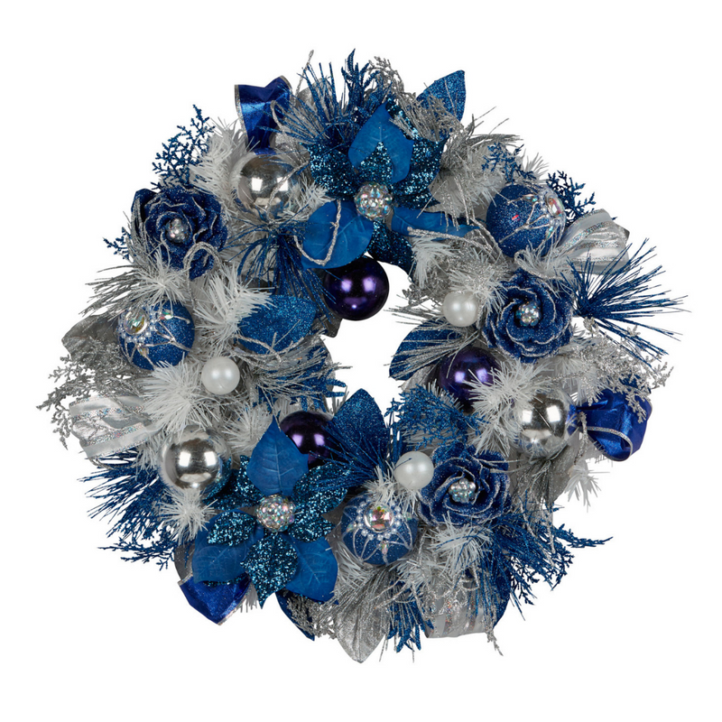 Royal Blue Wreath 56cm