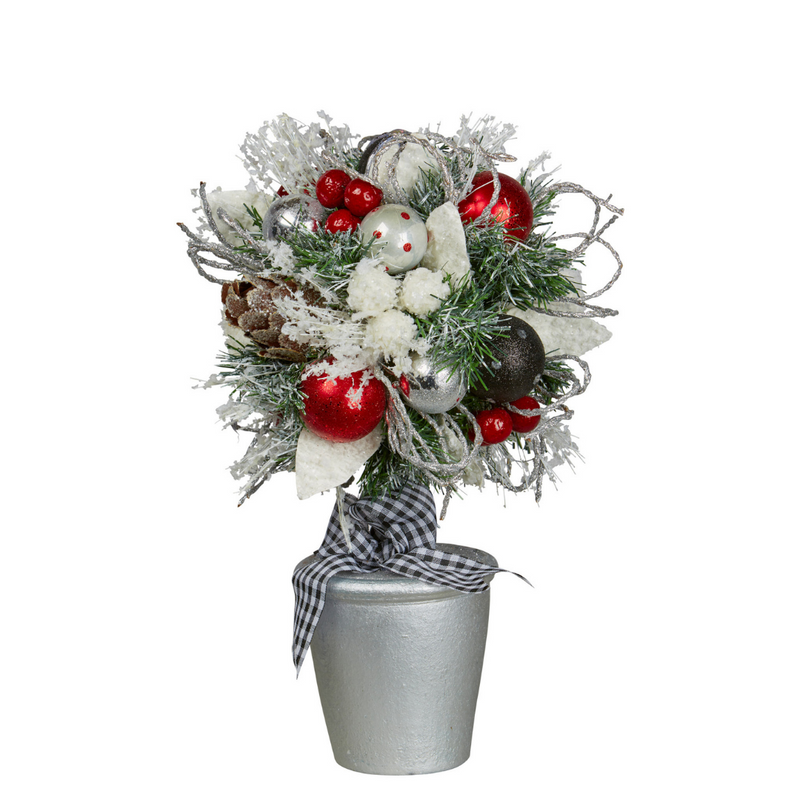 Chequered Elegance Topiary 36cm