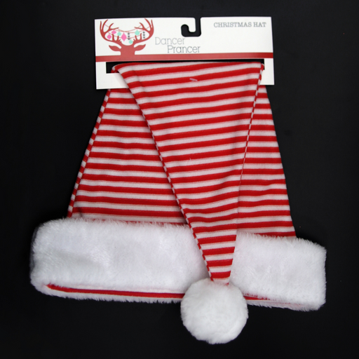 Candy Cane Stripe Santa Hat